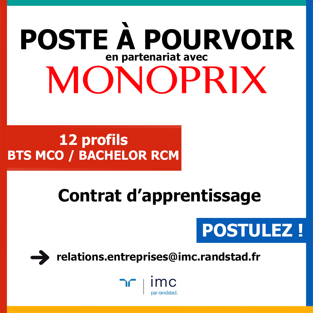 Notre partenaire Monoprix recrute !